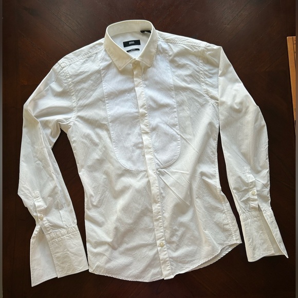 Boss Cream Dress Shirt - Picture 7 of 9